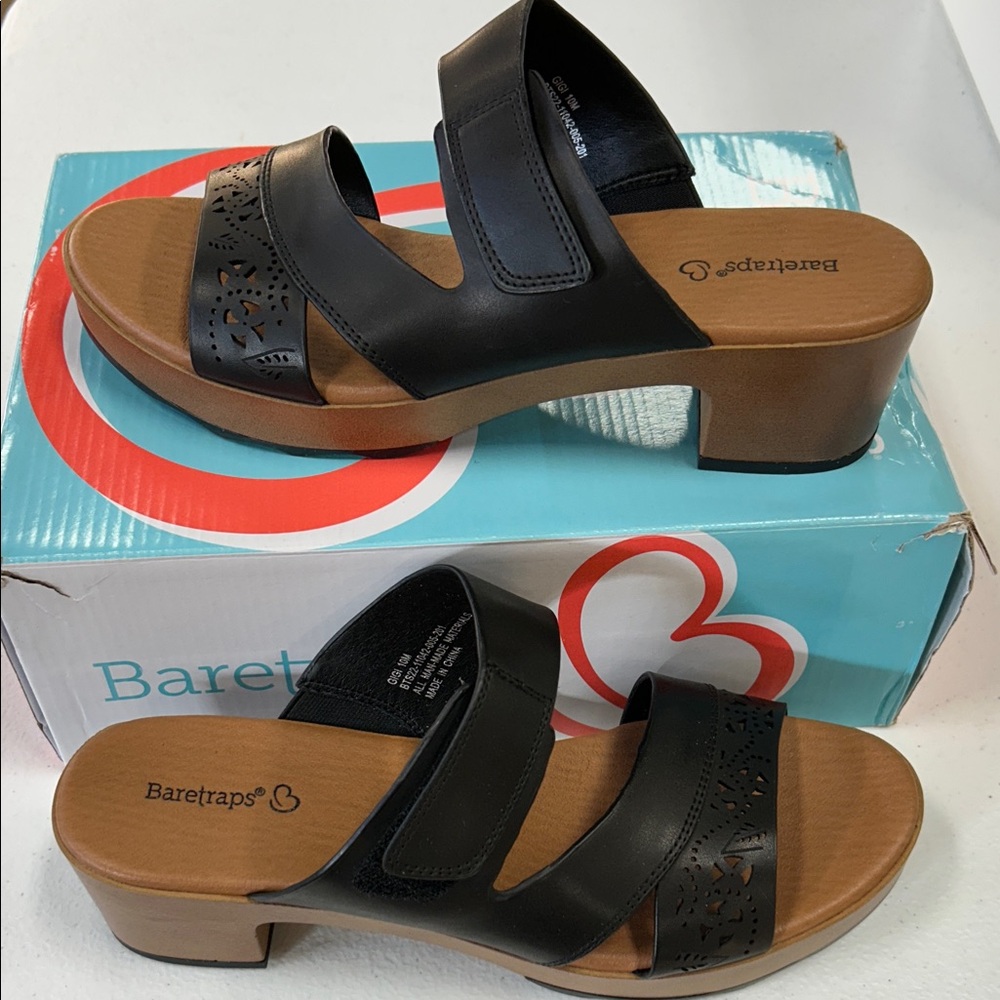 BareTraps Black Gigi Women's Sandals. Size 10 M
